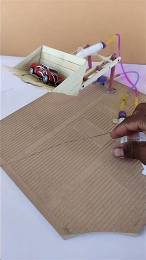 Mini JCB Machine Working 😍| DC Motor Project घर पर बनाया JCB Loading Bucket|DC Motor Science Project