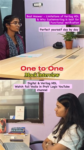 Prov Logic The VLSI career center on Instagram: "Best Answer - What are the Limitations of Verilog HDL & Why Systemverilog is best for Funtional Verification in VLSI Mock Interviews in ProV Logic ! Perfect yourself by day by and Crack your interview of 100% confidence. Best VLSI Hands on training at ProV Logic., Verilog limitations, Verilog vs SystemVerilog, SystemVerilog for verification, Functional verification in VLSI VLSI verification using SystemVerilog Why SystemVerilog is better than Veri
