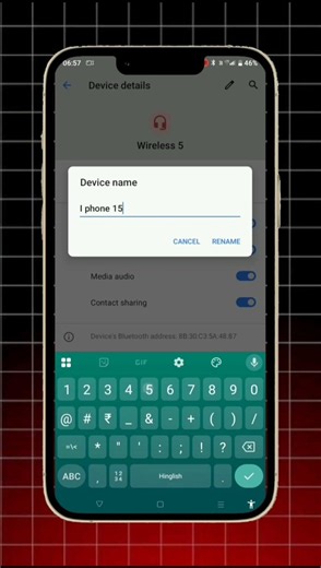 Bluetooth device ka name kaise change kare #shorts #ytshorts #Bluetooth