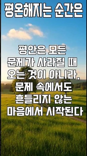 마음이 편해지는 순간_오늘 하루 좋은글_#명언 #인생 #건강 #지혜 #좋은글 #공감 #쇼츠 #shorts #마음치유 #동기부여 #실버 #동기부여 #평안#마음평안#힐링 #마음치유