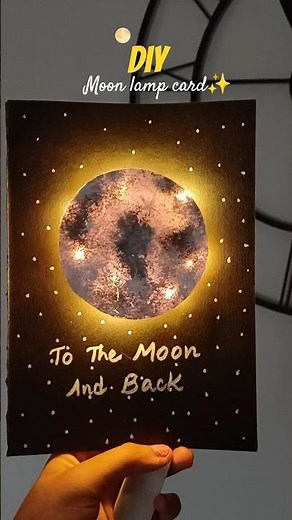 Unique Pinterest-Inspired Moon Lamp Birthday Card for Best Friend 🌙✨ DIY Aesthetic Gift Idea #Shorts