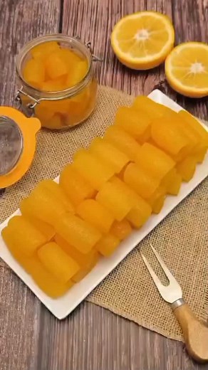 Candied Bitter orange peels Chewy and slightly firm, these candied bitter orange peels have a unique distinctive flavor that balances bitterness and sweetness. I usually cook them with less sugar, and they end up perfect and not overly sweet. I enjoy them the most drained from their syrup and stored in the fridge. Traditionally, they are stored in their syrup and canned in sterilized jars, but for me, nothing beats the fresh taste of newly made candied peels. Thus, I store them for a longer shel