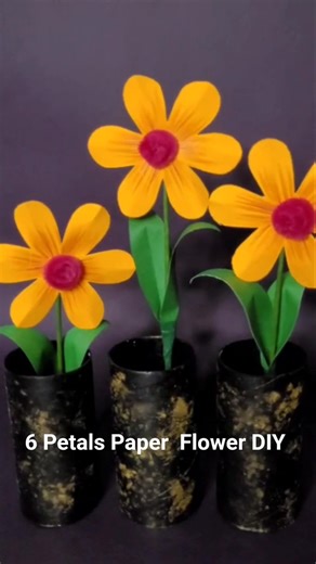 6 Petals Paper Flower DIY / Easy DIY/Simple craft idea