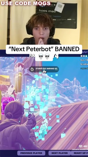 “Next Peterbot” just got banned💀💀💀 #Fortnite #fyp #blowthisup #peterbot #mizery