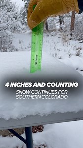 Four inches and counting! Here's what the weather is looking like in Colorado Springs around 11:00 a.m. We want to see how conditions are looking across southern Colorado, so send in your photos! | KOAA 5