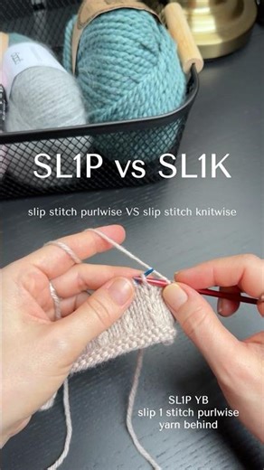 How to Slip Stitch Sl1 Purl Wise | Knit Wise