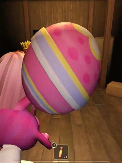 The girl player gave an item