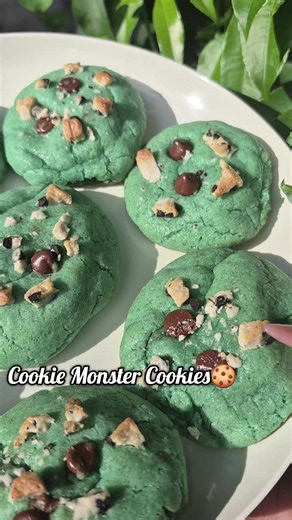 Cookie Monster Cookies Recipe — Blue Chocolate Chip Cookies