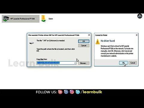 The file inf on unknown is needed for any printer driver Window 10/11 | Learn Bulk