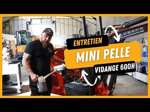 Entretien d’une Mini-Pelle Rhinoceros 800kg modèle XN-10 / Vidange 600h