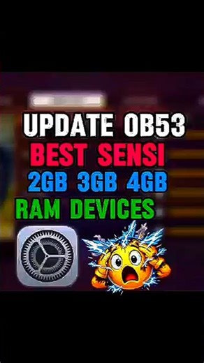 ⚡FF OB53 UPDATE POWERFUL BEST AUTO AIM LOCK 🔒 SENSI 💀 | 2GB 3GB 4GB | RAM DEVICES 📱 ONLY RED NUMBER😱