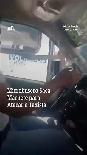 Operador de autobús atacó a machetazos a otro chofer - N+ #shorts