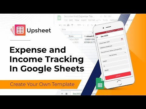 Expenses & Income Tracking In Google Sheets With Upsheet App | Create Your Own Template