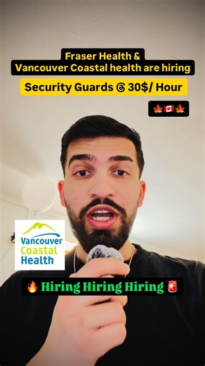 🚨 Vancouver Coastal Health & Fraser Health are hiring Security Guards! 💰 Pay up to $30 per hour 📍 Locations: BC (Healthcare Facilities) ✅ Good opportunity for licensed security guards ✅ Stable government-related sector work If you’re looking for better pay and stable hours, this could be a great move 👌 👇 Comment “SECURITY” to get the link in bio. #virasatrohilla #SecurityJobs #VancouverJobs #FraserHealth #VancouverCoastalHealth BCJobs HiringNow CanadaJobs SecurityGuard | Virasat Rohilla