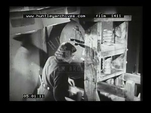 How paper is made, 1940's. Archive film 1411