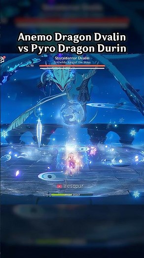 ANEMO DRAGON DVALIN VS PYRO DRAGON DURIN