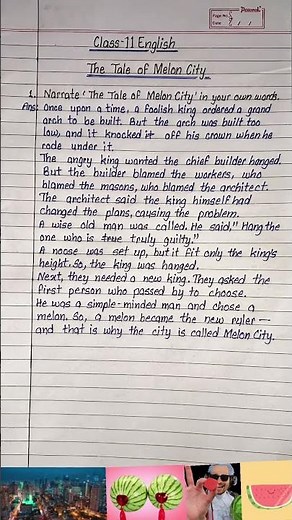 The tale of melon city question answer | the tale of melon city class 11 question answer