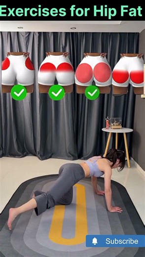 4 Best Exercises to Burn Hip Fat Fast | Slim Hips & Shape Your Body at Home #shorts