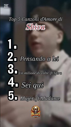 Top 5 Canzoni d'Amore di Shiva 💔 #shiva #musica #amore #viral