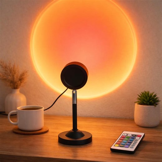 Sunset Projection Lamp With Remote - 16 Color LED Sunset Light, Sunset Lamp, Bedroom Ambient Light, Photography Background Decor - Etsy