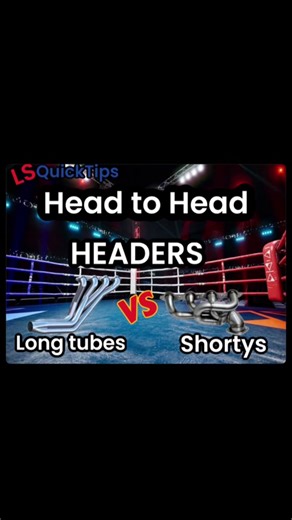 Head to Head Long tube headers bs short tube headers ! #headers #ls #build #engine #enginebuilder #lsengines #LsQuickTips #mechaniclife #trailblazerss #gmt800 #lsswap #carsoftiktok #exhaust #Cars