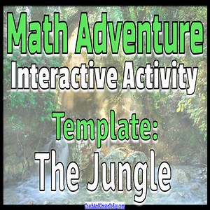 Math Review Activity Editable Jungle Template for Elementary FREE SAMPLE