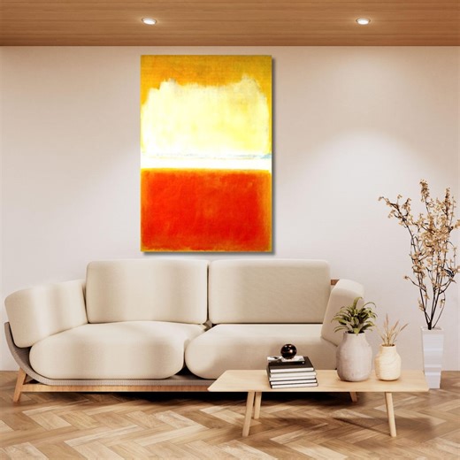 Abstract Expressionism Mark Rothko Gold and Red Canvas Print – Modern Color Field Painting - Etsy