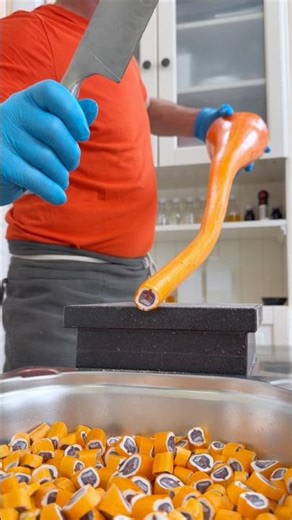 INSANE Candy Cutting ASMR 🔥🧡 #asmr #candy