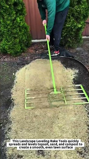 Landscape Leveling Rake Tools Make Lawn Surface Perfect with 36-Inch Wide Design