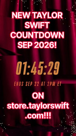 NEW TAYLOR SWIFT COUNTDOWN SEP 2026! STORE.TAYLORSWIFT.COM! #swifties #trending #taylorswift #viral