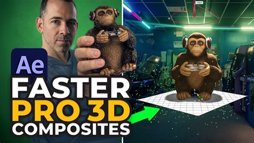 3D tracking & compositing without Blender | After Effects + Tripo3D AI workflow