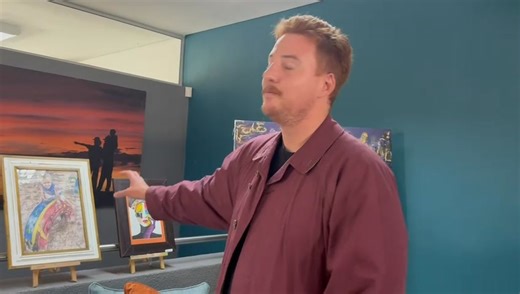 7.7K views · 87 reactions | VISUAL ART … Namibian-born visual artist Karel Schickerling, who has been painting since childhood, says his paintings explore Namibian identity through faces and cultural expressions. Schickerling was speaking at the Heritage Week celebration in Windhoek on Wednesday. Video: Puyeipawa Nakashole | The Namibian | Facebook