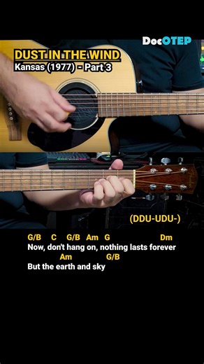 Dust in the Wind - Kansas (1977) Easy Guitar Chords Tutorial with Lyrics Part 3 SHORTS REELS | Doc OTEP Studio