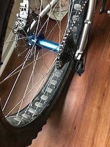 Fat bike wheel set 150/197 Blue Bitex hub rear/ Novatec...