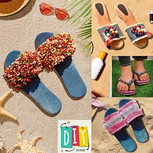 1.2M views · 6.8K reactions | Girls DIY #8 #Flipflops #ReuseOldJeans #GirlsDIY #HandmadeThings #LatestFashion #DIYProjects | Hetal's Art - Creation | Facebook