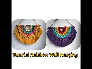 Macrame Rainbow Wall Hanging Tutorial For Beginner Step By Step @Kreasi Erny