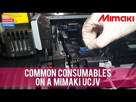 Common consumables on a Mimaki UCJV