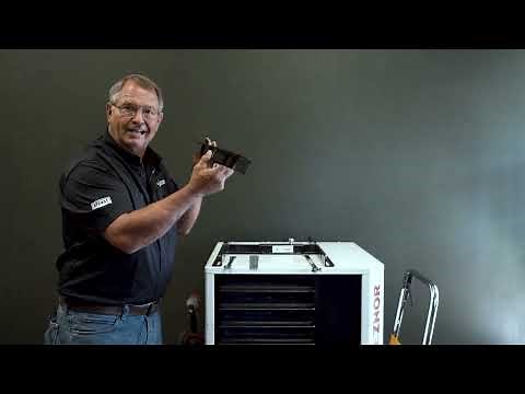 Hanging Reznor UDX & UDZ Model Unit Heaters with the UH24UNV unit heater bracket