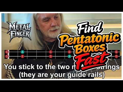 Pentatonic Boxes Made Easy The D & G String Roadmap Find All 5 Positions Fast