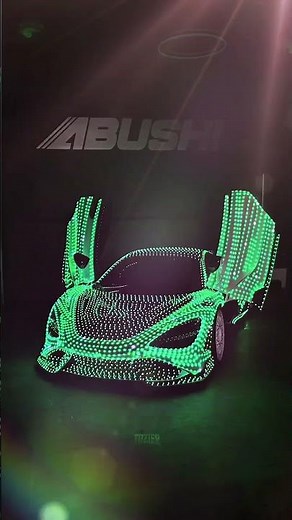 Insane LED Supercar Reveal 🔥 Futuristic Neon Car That Looks Unreal 😱#shortsfeed