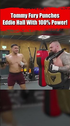 Tommy Fury Punches Eddie Hall With 100 Power