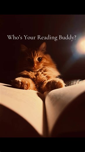 Who’s your reading buddy? Is it another person, cat, dog, parrot, etc. My reading buddy is my cat Milo ☺️ He is my certified book page holder. Share photos of your reading buddy in the comments! 💕 #books #bookbuddies #booktok #bookish