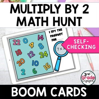 Multiplication Doubles Facts Fact Fluency Practice Digital Math Boom Cards Hunt