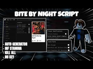 Bite By Night Script *NO KEY* - AUTO GENERATOR, KILL ALL, INF STAMINA ESP & MORE (MOBILE & PC)