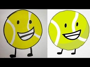 "Easy Step-by-Step Guide: Drawing Tennis Ball from Battle for Dream Island | BFB BFDI"
