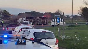 Sussex Police has issued a statement after a cement mixer rolled over on a West Sussex roundabout (article link in comments). Here's some video footage from the scene | Chichester Observer