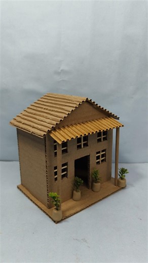 “Wait… This Is Cardboard?! 😱 | Mini Model House #shorts”