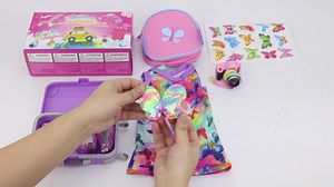American Doll Clothes and Accessories 18 Inch Playset with Suitcase, Dresses, Shoes, Backpack and Other DIY Butterfly Stuff for Girl Gift Present for Children (NOT Include Doll)