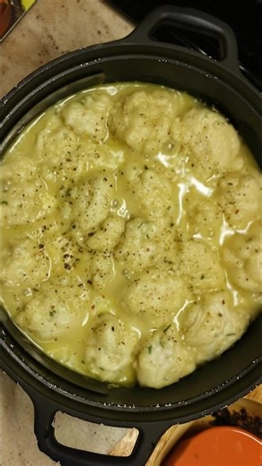 My mom gave me a cookbook years ago when I was 21. This dumplings recipe is my family's favorite. Now it's my grandson's favorite thing that I cook. These dumplings are like little clouds. I hope you enjoy them as much as we have. Full recipe 👇💬 | Old fashioned recipe