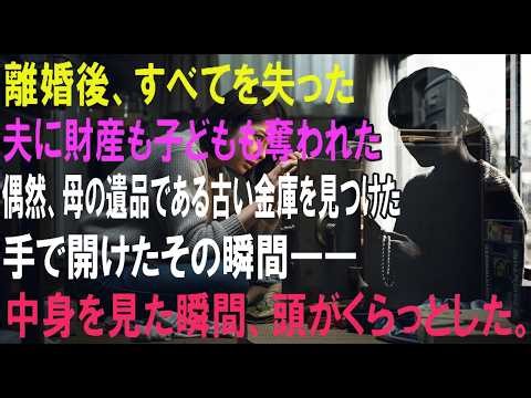 離婚で全てを失った私――母の遺品の古い金庫を開けた瞬間、中身に目眩がした